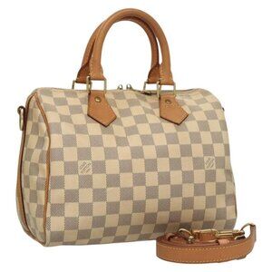 LOUIS VUITTON Damier Azur Speedy Bandouliere 25 Hand Bag